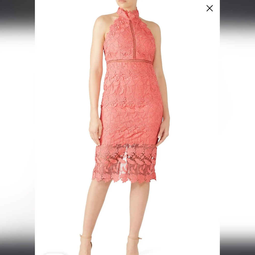 Elegant Noni Halter Lace Dress by Bardot, SZ 8